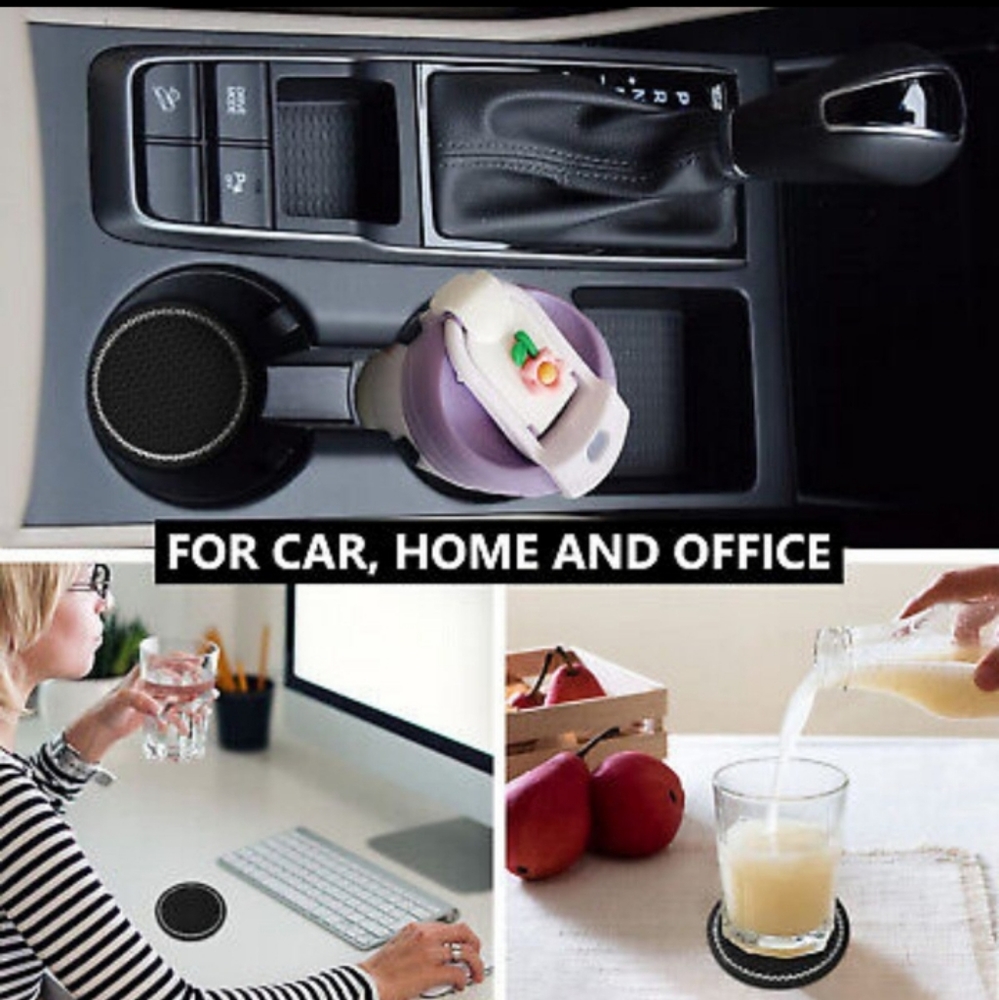 RHINESTONE Cup Holder Silicone 2pc Coasters Auto Var Truck SUV VansUniversal NWT - Picture 12 of 13